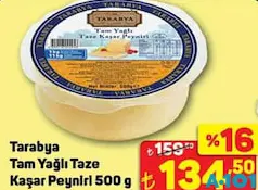 TARABYA TAM YAĞLI TAZE KAŞAR PEYNİRİ 500 G TARABYA TAM YAĞLI TAZE KAŞAR PEYNİRİ 500 G